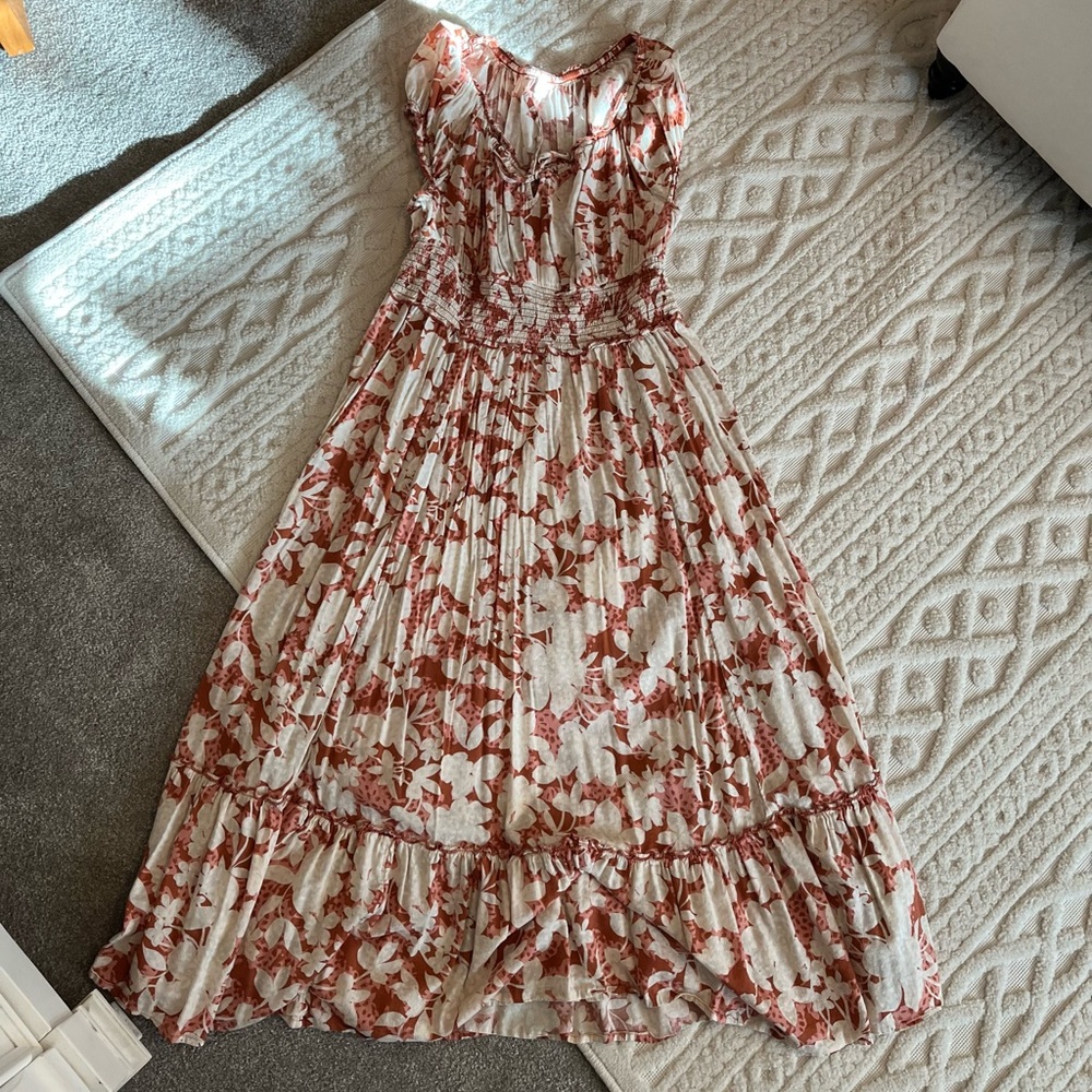 Old Navy Floral Maxi Dress - Red and Cream